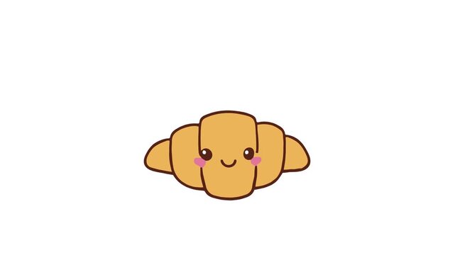 Cute Croissant Bakery Vector Illustration