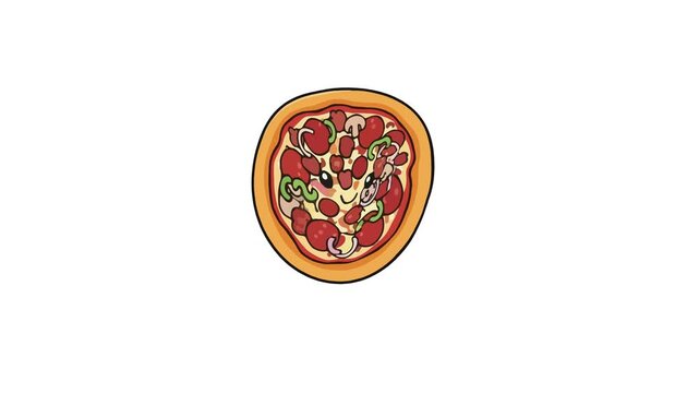 Adorable Pizza Slice Vector Animation