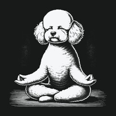 Zen Poodle: A Meditative Moment of Canine Calmness.