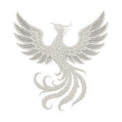 Obraz premium PNG Elegant mythical phoenix illustration.