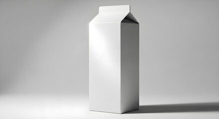 White Milk Carton Standing on Flat Surface