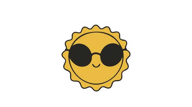 Cute Smiling Sun Vector Animation