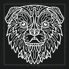 Animal Face White Lines