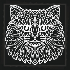 Simple White Cat Design