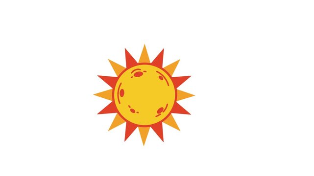 Sun Vector Illustration Loop Animation