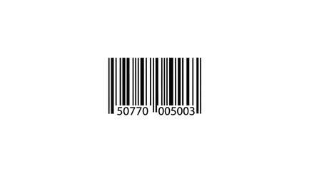 Obraz premium Barcode with numeric sequence on white background for commercial applications