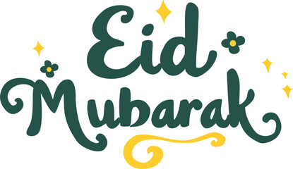 Eid Mubarak decorative typography