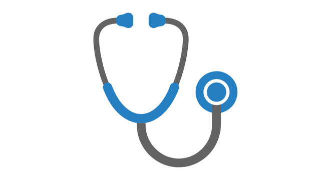 Medical stethoscope icon illustration on white background healthcare concept