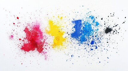 Fototapeta premium Vibrant Splattered Paint Effects in Bright Colors