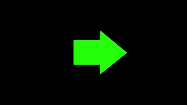 green arrow pointing up animation.4k video