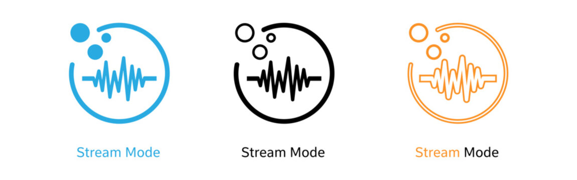 Stream mode audio signal icons
