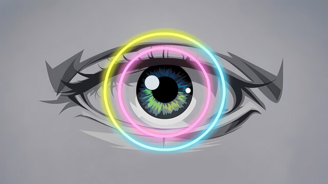 Biometric eye iris scanning 