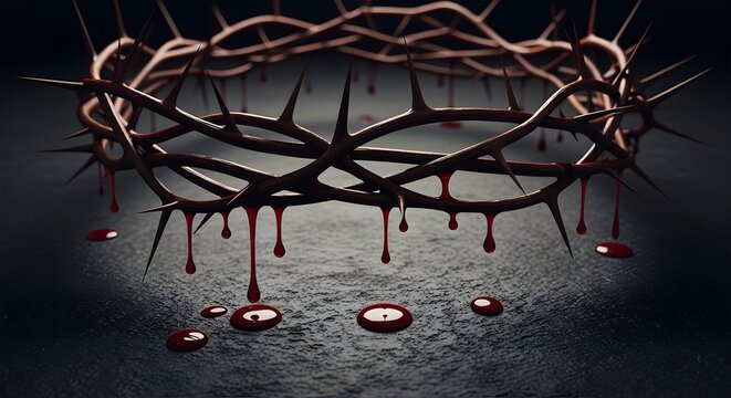 Good friday symbolism crown of thorns blood sacrifice