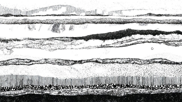 Abstract geological layers illustration with varying textures