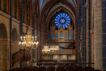 Germany Bremen city center iconic building in old town the Dom Cathedral indoor and architectural details