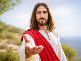 jesus with arms outstretched