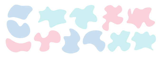 Childish shape forms. Irregular organic frames for text. Vector