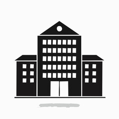 Modern Minimal Office Icon with Clean Black Silhouette and Flat Style