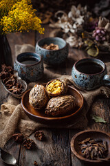 still life with coffee and sweets