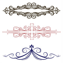 Obraz premium A collection of elegant and intricate ornamental designs for decorative purposes