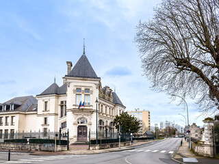 Antique building view in Montargis, France