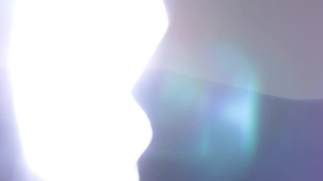 Blurred Flashing Light Bokeh Transition, Abstract Night Light Flare And Blur In Dark Scene. suitable for horror background