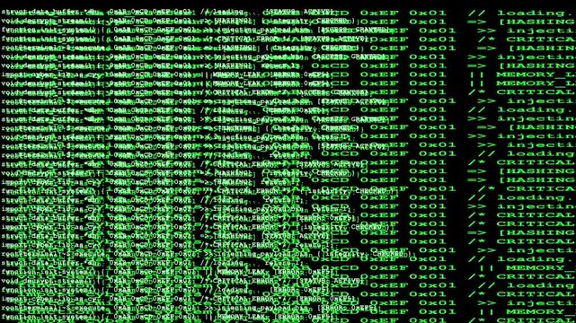 Digital data abstract: An artistic representation of data in digital world. revealing intricate patterns and flowing connections, symbolized through a cascade of glowing green code.