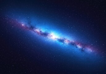 Obraz premium Deep abstract blue and purple background representing infinite space and timeless eternity. Vast cosmic backdrop with shimmering starlight ,universe ,wide ,vast