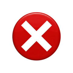 Fototapeta premium Prominent red circle with white cross symbol