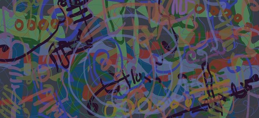 Abstract image for printing. Picture for modern interiors. The picture is painted by hand on a tablet. © neurostructure