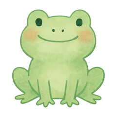 Fototapeta premium PNG Cute smiling frog illustration