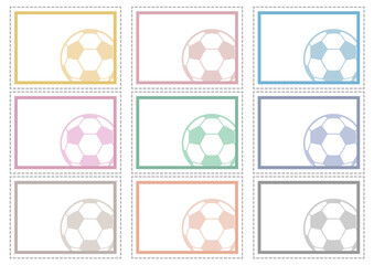 サッカー■サッカーボールのメッセージカードセット