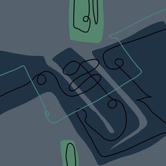 Abstract image for printing. Picture for modern interiors. The picture is painted by hand on a tablet. © neurostructure