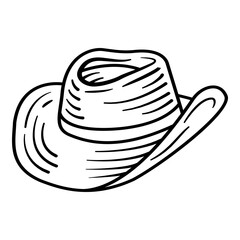 Cowboy Hat Icon in line style
