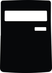 Simple calculator device icon vector silhouette illustration for accounting and finance line art tool