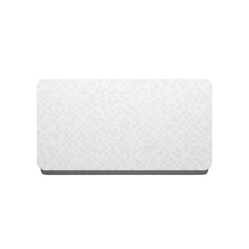 A white rectangle isolated on transparent background