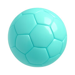 Naklejka premium PNG Glossy teal soccer ball illustration.