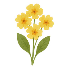 PNG Vibrant yellow floral illustration