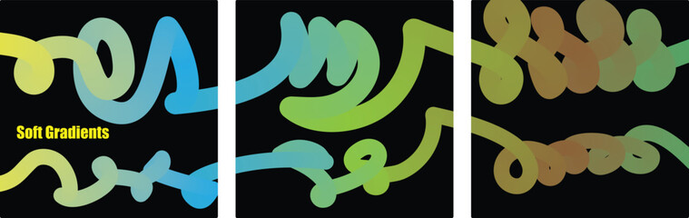 Obraz premium Vibrant abstract art triptych with swirling patterns and colors