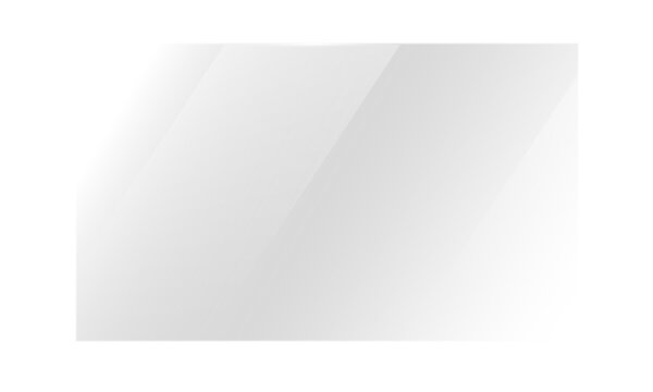 Realistic transparent clear glass panel sheet overlay with glossy shiny reflection screen for window tv, laptop and computer display