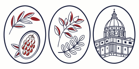 Seal designs with birds and a government building Vector © MST NASIMA KHATUM