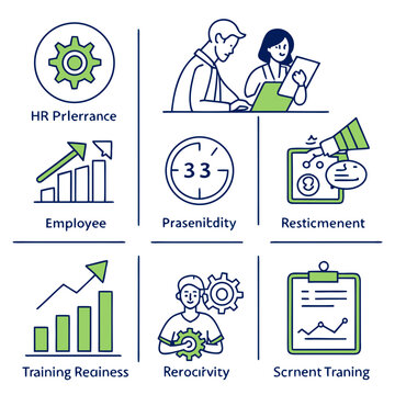 Hr performance metrics and business operations Vector