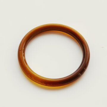 Tortoiseshell Bangle Bracelet on White Background, Close-Up Detail, Accessory