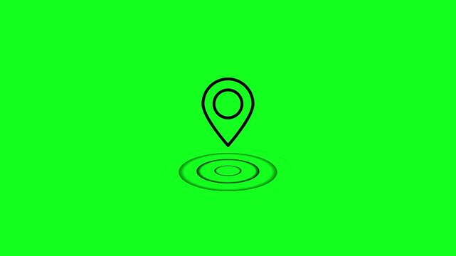 Location icon animated video, map point. 4l animation 
