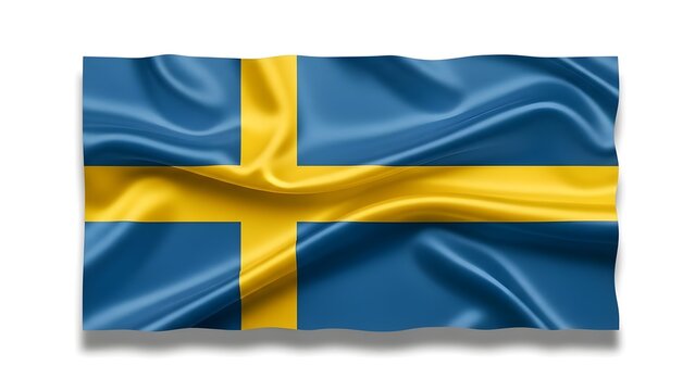 The flag of sweden with a silky texture