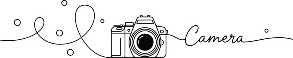 Simple black line camera drawing