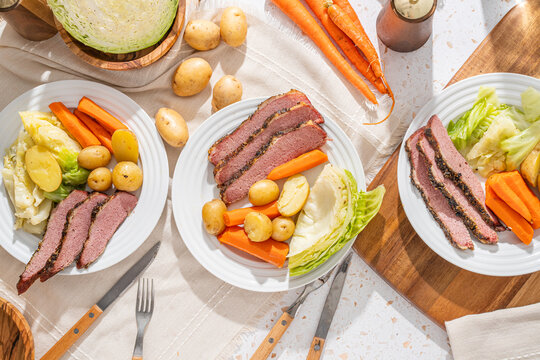 St. Patrick's Day corned beef dinner