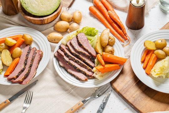 St. Patrick's Day corned beef dinner