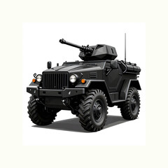 Fototapeta premium Army protected, armored off-road vehicle.