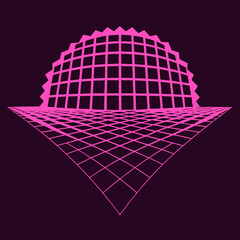 Distorted grid shapes isolated. Retrofuturistic warped mesh grid. Curved mesh abstract elements. Retro punk design element. Vector curve surface background. © Designer As HasiB
